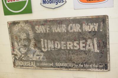 UNDERSEAL: A large 'Underseal Brand; tin sign