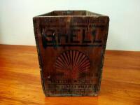 SHELL: A Shell Motor Spirit Timber box - 5