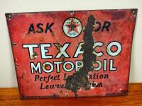 TEXACO: A Texaco enamel signed by 'METTERS Ltd Syd' - 4