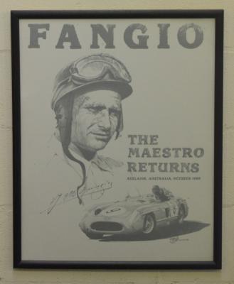 FANGIO: A commemorative poster ‘The Maestro Returns' 1986