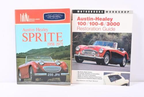 AUSTIN-HEALEY: Two softcover books detailing Austin-Healey. 'Austin-Healey 100/100-6/3000 Restoration Guide' by Gary Anderson and Roger Moment