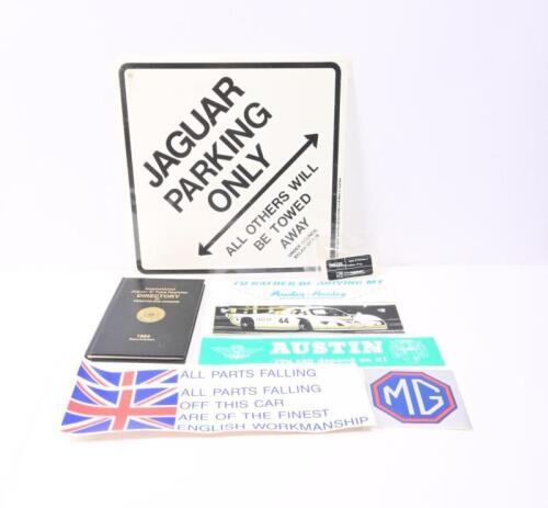 JAGUAR/BRITISH CARS: A collection of items related to Jaguar and British cars. 1984 (Second Edition) 'International Jaguar 'E' Type Register DIRECTORY OF VEHICLES AND OWNERS' small booklet, 'E' Type posters