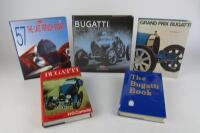 BUGATTI: Five hardcover books relating to Bugatti