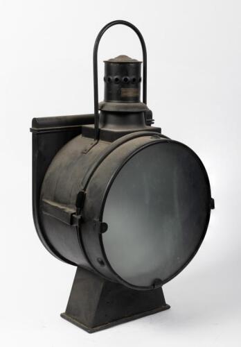 LOCOMOTIVE LAMP: A superb very large c1912 Orenstein & Koppel locomotive lamp as used on 3311 610mm 0-6-2T 120hp models. 78cm high.