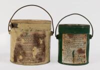 RICKSHA: Two c1910 unopened 'Ricksha' brand 'Pure Permanent Prepared Paint' paper label paint tins including one 1/4 gallon tin and one 1/2 gallon tin by Alexander, Fergusson & Company, Limited Glasgow. - 2