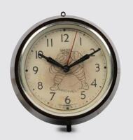 MICHELIN: A circa 1940s Smiths Michelin branded clock, featuring Bibendum figure to face, bakelite plastic case