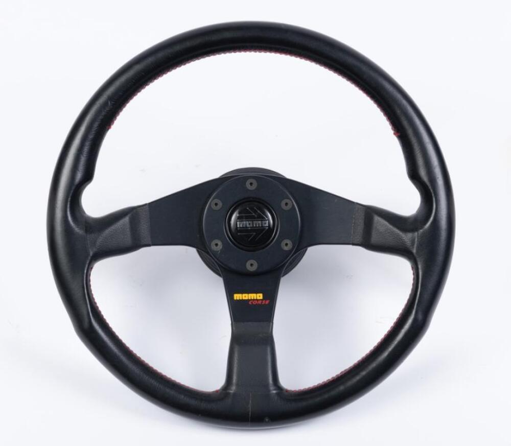 MOMO: A leather bound Momo corse 'Typ D35 - KBA 70116' steering