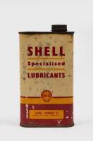SHELL: A Shell 'Specialised Lubricants' Shell Donax U (Upper Cylinder Lubricant) 1 Imperial Pint tin by Dominion Can.Melb.
