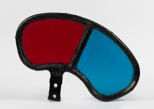 SEMAPHORE: A early McKenzie & Holland signal semaphore with glass lenses and cast frame