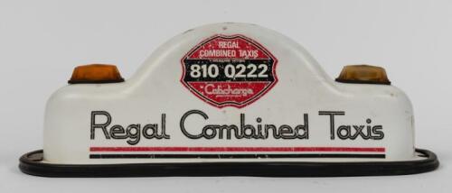 TAXI: A 'Regal Combined Taxis' Melbourne plastic roof light box