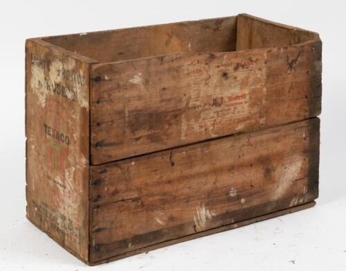 TEXACO: A vintage Texaco 'Light of the age' kerosene hardwood crate