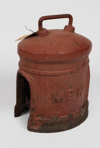 MBW: A vintage heavy cast iron water meter cover 'MBW' (Melbourne Board of Works)