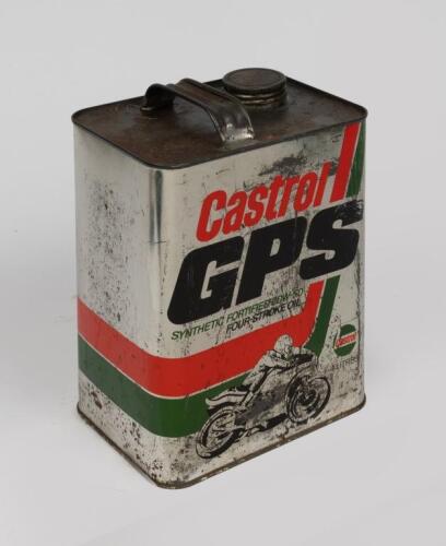 CASTROL: A Castrol 'GPS' synthetic fortified 20W-50 four stroke oil four litre tin.