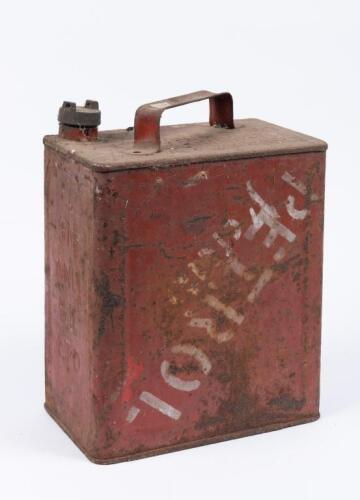 TINS: Two petroleum tins as found including Mobilube one imperial quart C90 gear lubricant tin as well as a running board tin