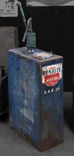 PENRITE: A highboy oil pump in original Penrite S.A.E 50 motor oil livery