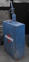 PENRITE: A highboy oil pump in painted 'Penrite HPR 50' livery with hand pump affixed - 3
