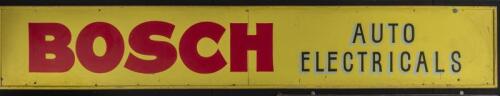 BOSCH: A large & impressive timber Bosch 'Auto Electricals' sign, 275cm wide, 46cm high.