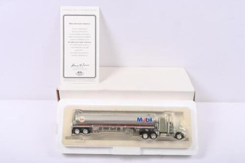 MOBIL: A 1:100 scale Matchbox Kenworth Aerodyne (CCY12-M) in 'Mobil' livery. Wedgwood Pegasus plate