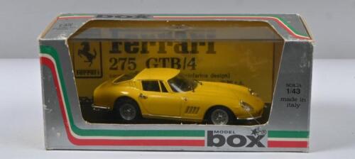 275 GTB/4: A MODEL box 1:43 scale Ferrari 275 GTB/4 in yellow