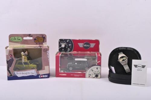 MINI: Three items related to the Mini motor car. CORGI Mini models & Mini