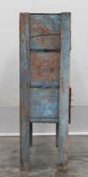 DEPRESSION CHEST: A depression storage chest, made of Shell 'Motor Spirit' and 'ATLANTIC UNION' oil tin cans as drawers; chest measures 116cm high, 53.5cm wide, 37cm deep. - 3