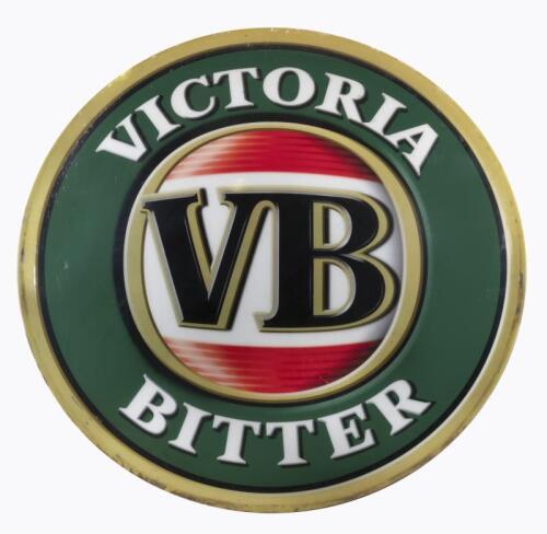 VB: A large original Victoria Bitter perspex light box lens, measures 147cm diameter.