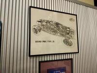 BUGATTI: Four Bugatti framed items - 4