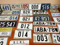 NUMBER PLATES: A large collection of number plates