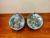 LAMPS: A pair of high quality 1920s/30s Marchal headlamps used on Rolls-Royce, Bentley, Delage, Hispano Suiza,Voisin, Isotta Fraschinii and Bentley