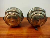 LAMPS: A pair of large acetylene lamps by 'M&B' - 6
