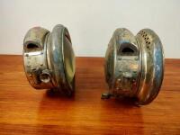 LAMPS: A pair of large acetylene lamps by 'M&B' - 9