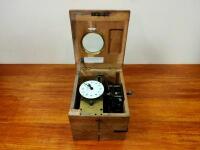 CLOCK: A horizontal tabletop boxed &lsquo;Bundy&rsquo; clock by Glenhill Brook - 3