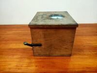CLOCK: A horizontal tabletop boxed &lsquo;Bundy&rsquo; clock by Glenhill Brook - 14