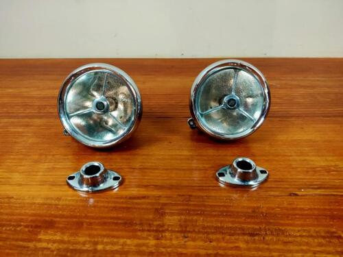 LAMPS: A pair of chrome &lsquo;Lucas King of the Road&rsquo; side lamps