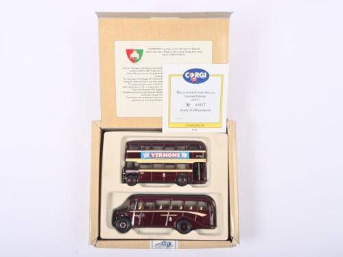 AEC: A CORGI 1:43 scale COVENTRY BUS SET. Numbered '03017' of 10,000 produced