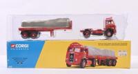 ATKINSON: A Limited Edition CORGI CLASSICS Atkinson Tractor Unit with Flat Trailer (28001). 'SUTTONS OF ST HELENS' livery. Numbered '04242' of 5,100 produced