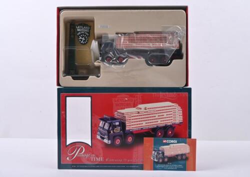GUY: A Limited Edition CORGI 1:50 scale GUY INVINCIBLE 8 WHEEL PLATFORM LORRY with fruit box load & Shape clock (29105). Numbered '2081' of 3,100 produced