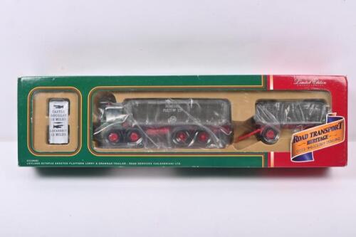 Leyland: A Limited Edition Corgi 1:50 Scale Leyland Octopus Sheeted Platform Lorry & Drawbar Trailer (Cc10601). 'Road Services (Caledonian) Ltd' Livery