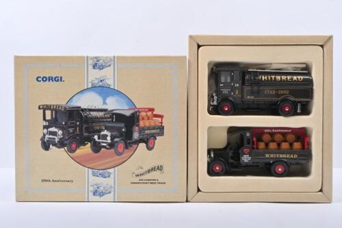 AEC: A Limited Edition CORGI CLASSIC COMMERCIALS. 'The WHITBREAD' set consisting of a AEC CABOVER & THORNYCROFT BEER TRUCK. Numbered '1183' of 4,000 produced