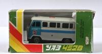MINI BUS: A Russian diecast POLICE mini bus by YA3 452B in 1:43 scale