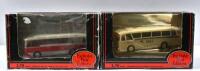 CAVALIER COACH: Two 1:76 scale Exclusive First Editions Cavalier Coaches. Cavalier Coach Hebble in 'B.O.A.C' livery (12103) & Cavalier Coach Valliant (12106)