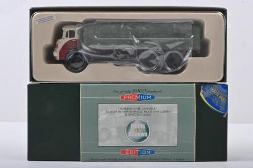 ALBION: A CORGI PREMIUM EDITION ALBION REIVER 6 WHEEL PLATFORM LORRY & SHEETED LOAD in 'ROBSON'S OF CARLISLE' livery (23601). Numbered '1579' of 2000 distributed worldwide