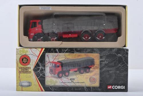 AEC: A CORGI LIMITED EDITION 1:50 scale AEC MKV 8 WHEEL PLATFORM LORRY in 'BRITISH ROAD SERVICES' livery (26402). Numbered '2729' of 4,000 produced