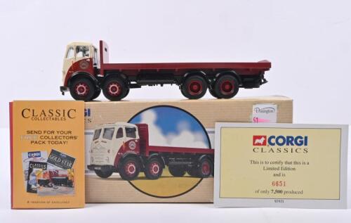 FODEN: A Limited Edition CORGI CLASSIC ROAD TRANSPORT Foden 8 Wheel Rigid in 'ROBSON'S OF CARLISLE' livery (97971). Limited Edition of 7,500 units, numbered '6651'