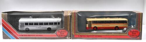 EASTERN COUNTIES: Two 1:76 scale Exclusive First Editions buses in 'EASTERN COUNTIES' livery. Alexander Y Type Bus (38702) & Wright Scania Axcess Bus (27506)