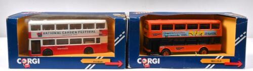 METROBUS: Two CORGI Metrobus models. 'NATIONAL GARDEN FESTIVAL' & 'AirUK' models