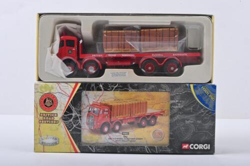 Erf: A Corgi Limited Edition 1:50 Scale Erf V 8 Wheel Platform Lorry With Pallet Load In 'British Road Services' Livery (09803). Numbered '1452' Of 5,000 Produced