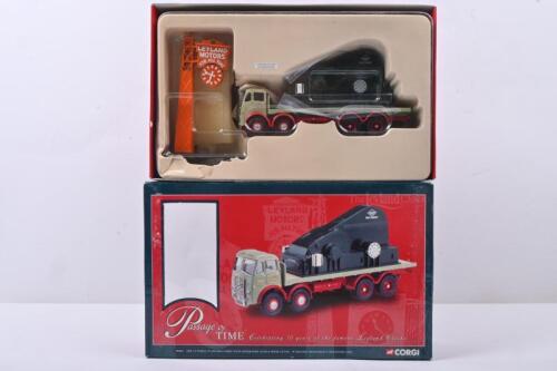 ERF: A Limited Edition CORGI 1:50 scale, 'Passage of TIME' series, ERF V8 WHEEL PLATFORM LORRY WITH GENERATOR LOAD and HOOK CLOCK (09804). Numbered '2095' of 2,900 produced