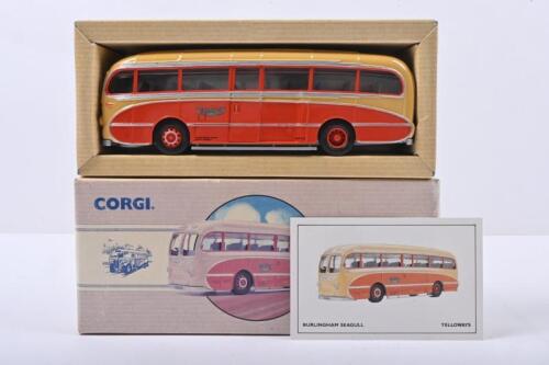 AEC: A Limited Edition CORGI 'CLASSIC COMMERCIALS' AEC BURLINGHAM SEAGULL in 'YELLOWAYS' livery (97174). Numbered '3218' of 6,064 produced