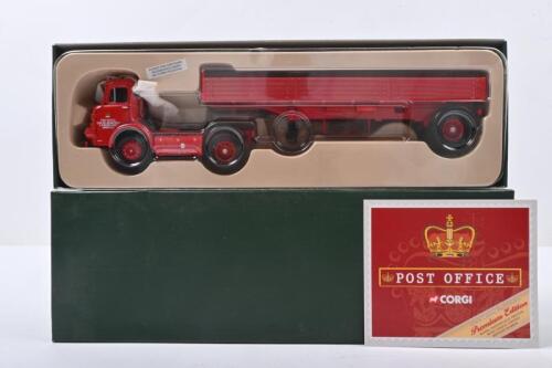 Albion: A 1:50 Scale Corgi Premium Edition Albion Clydesdale Dropside Trailer In 'Post Office Supplies Dept' Livery (23802). Numbered '1805' Of 2,000 Produced